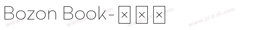 Bozon Book字体转换
